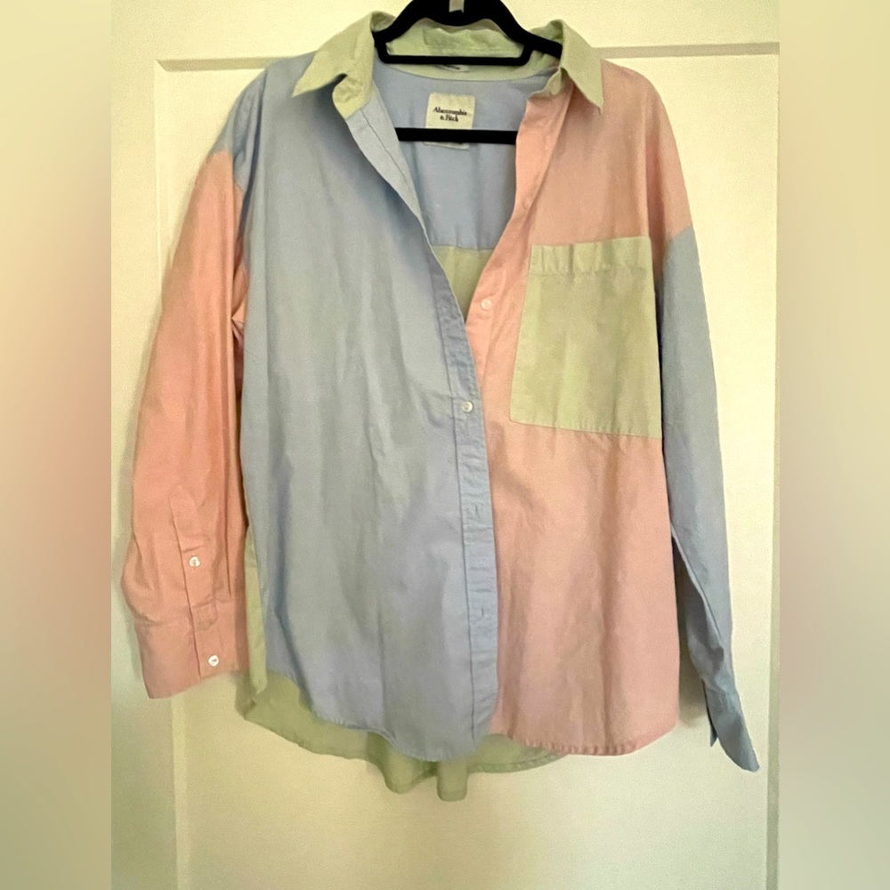 Abercrombie Oversized Poplin Button Up Shirt